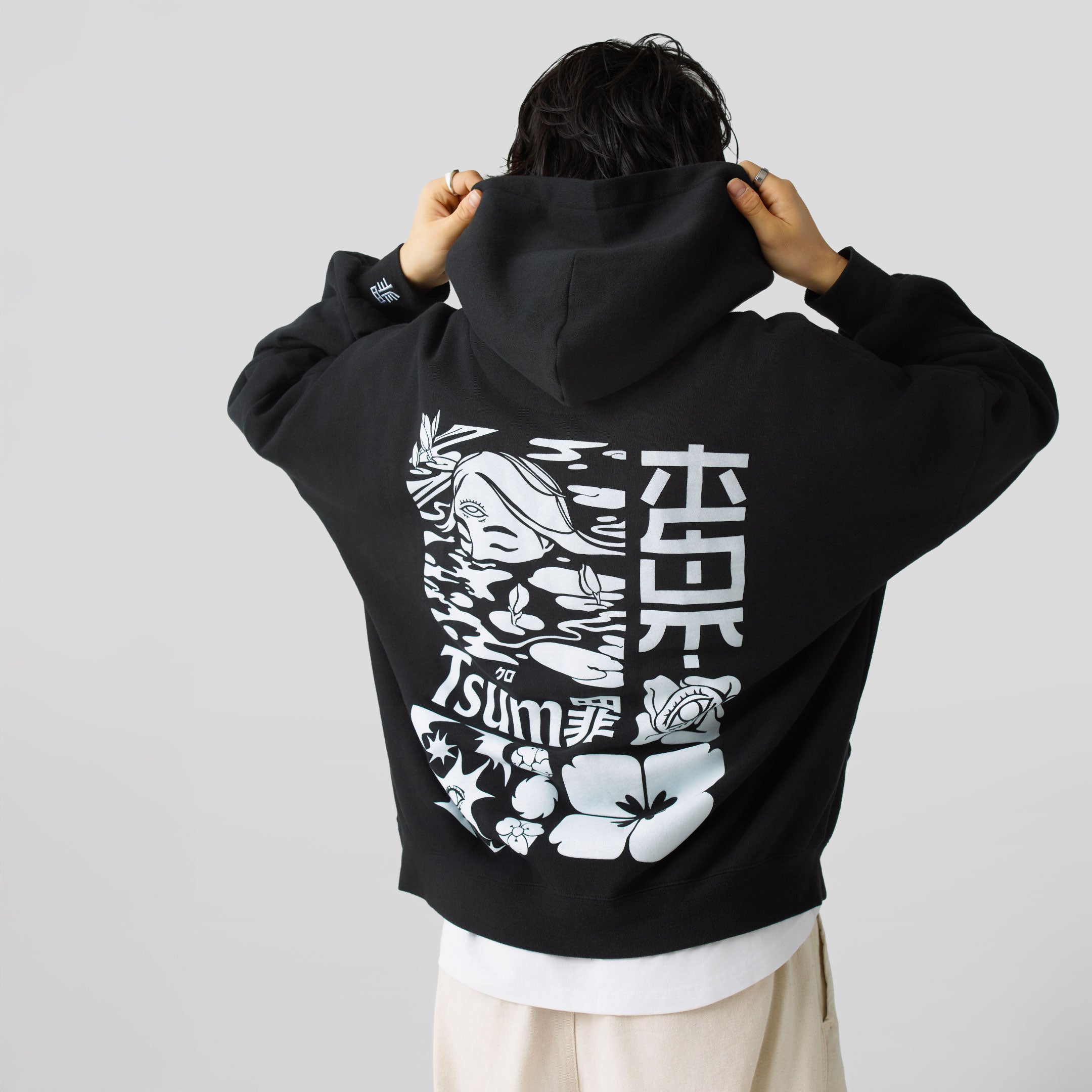 Waterlily・Sweat à capuche・Noir