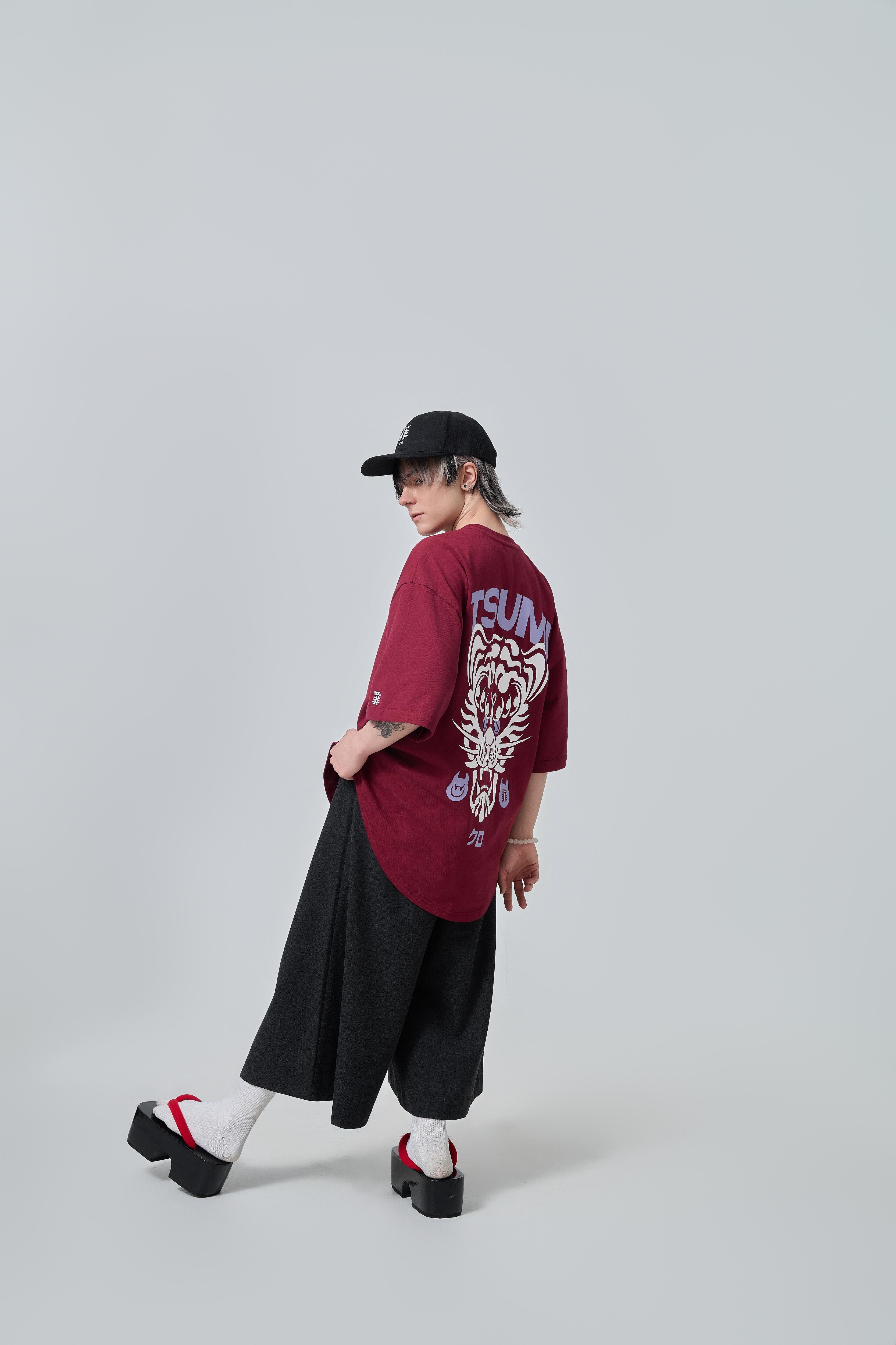 Tsumi x Jermie Jerms . T-shirt・Burgundy - Limited edition