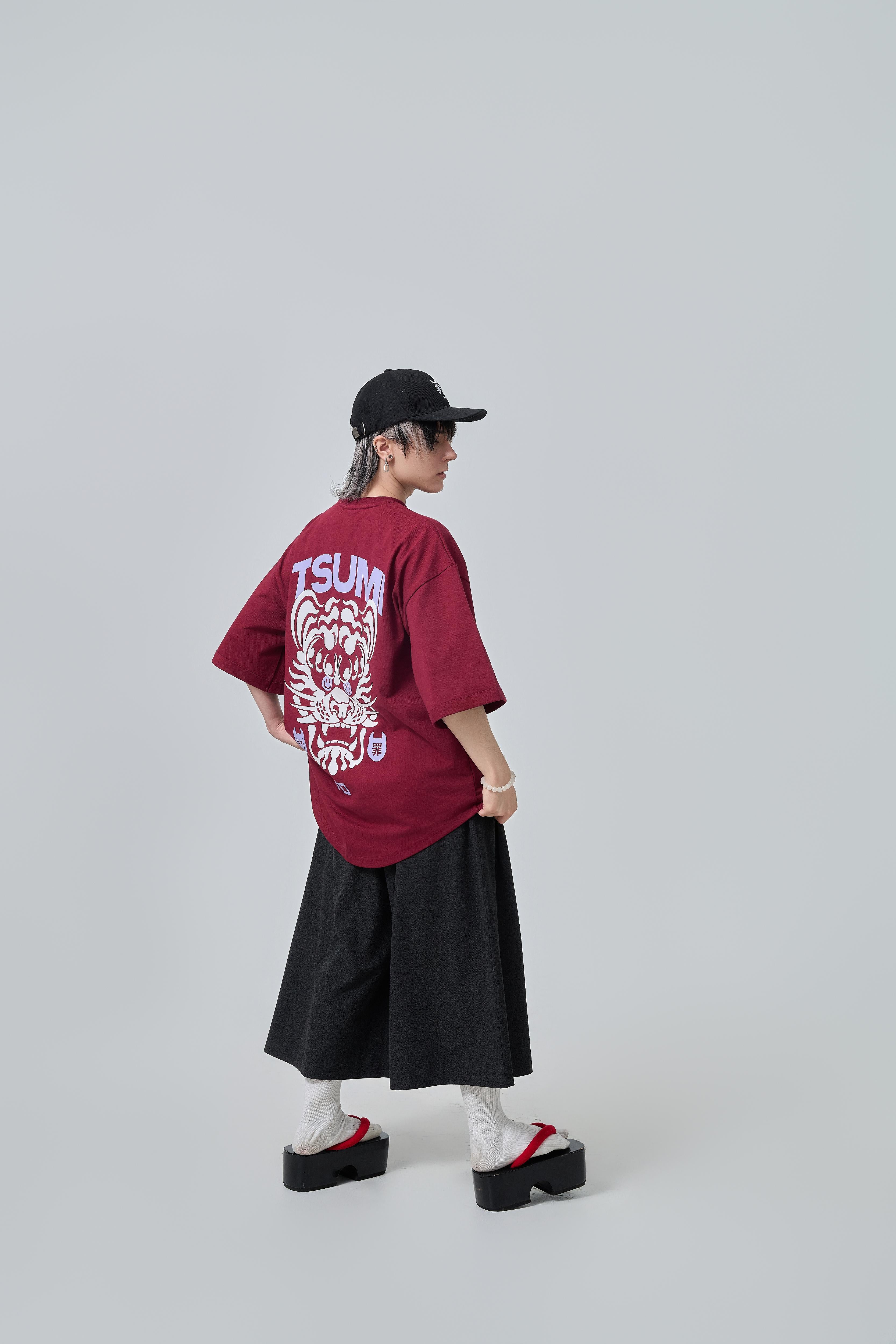 Tsumi x Jermie Jerms . T-shirt・Burgundy - Limited edition