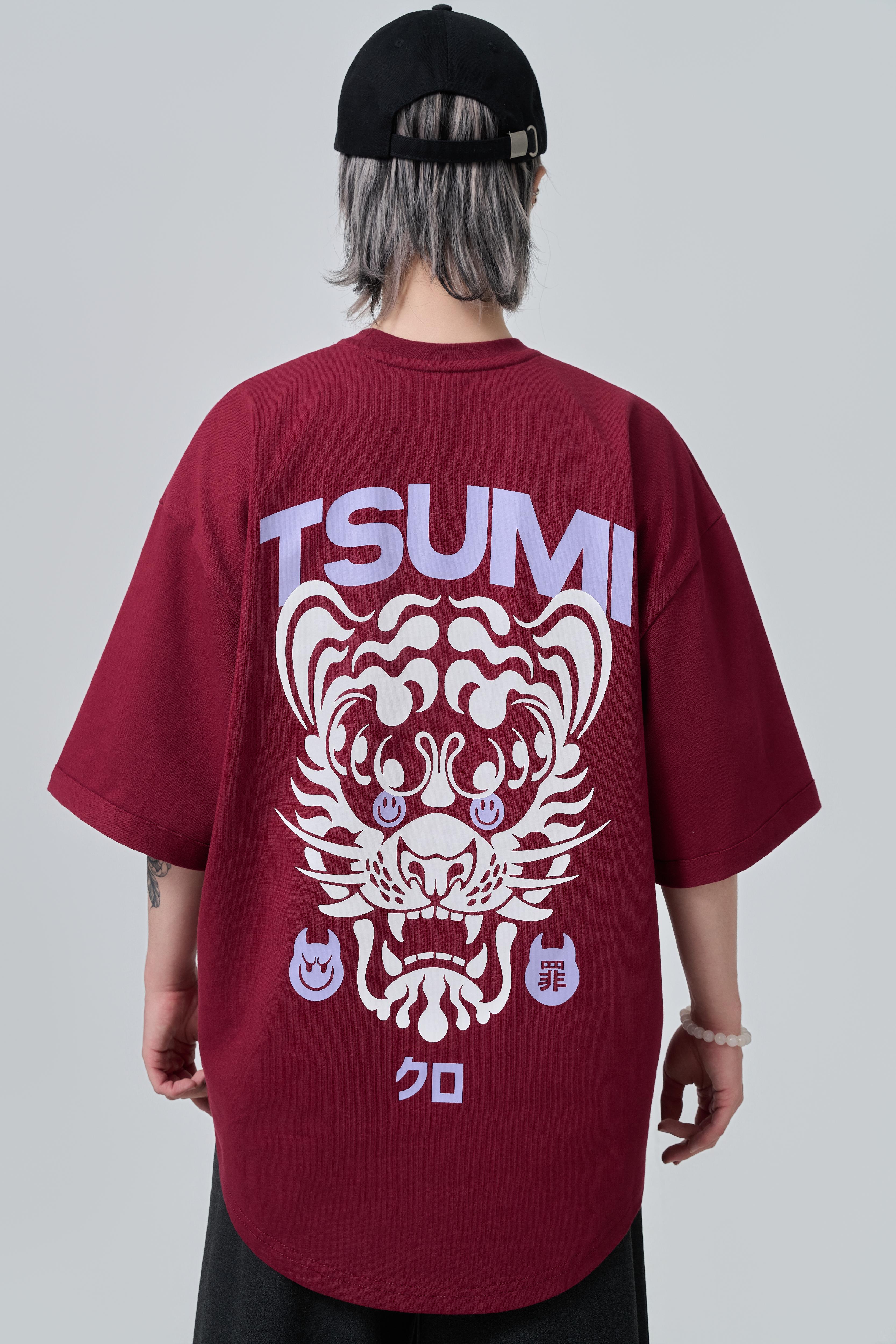 Tsumi x Jermie Jerms . T-shirt・Burgundy - Limited edition