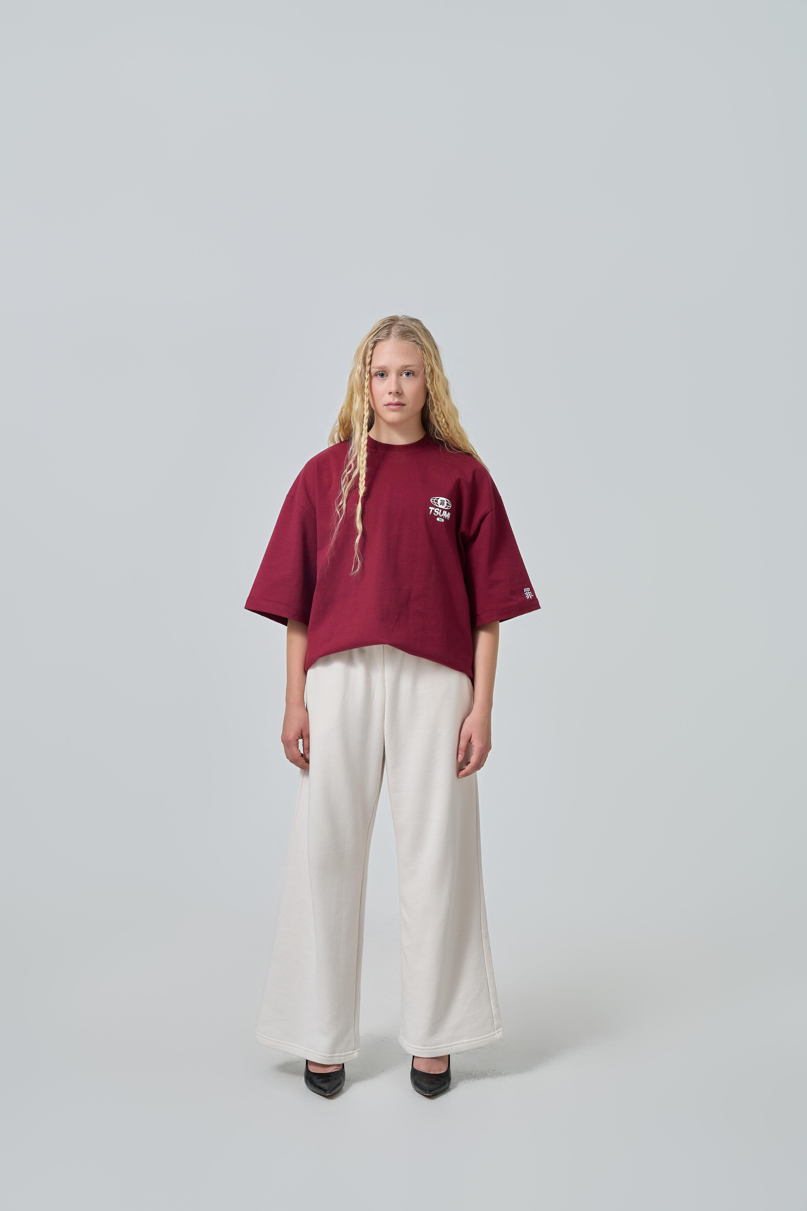 Tsumi x Jermie Jerms . T-shirt・Burgundy - Limited edition
