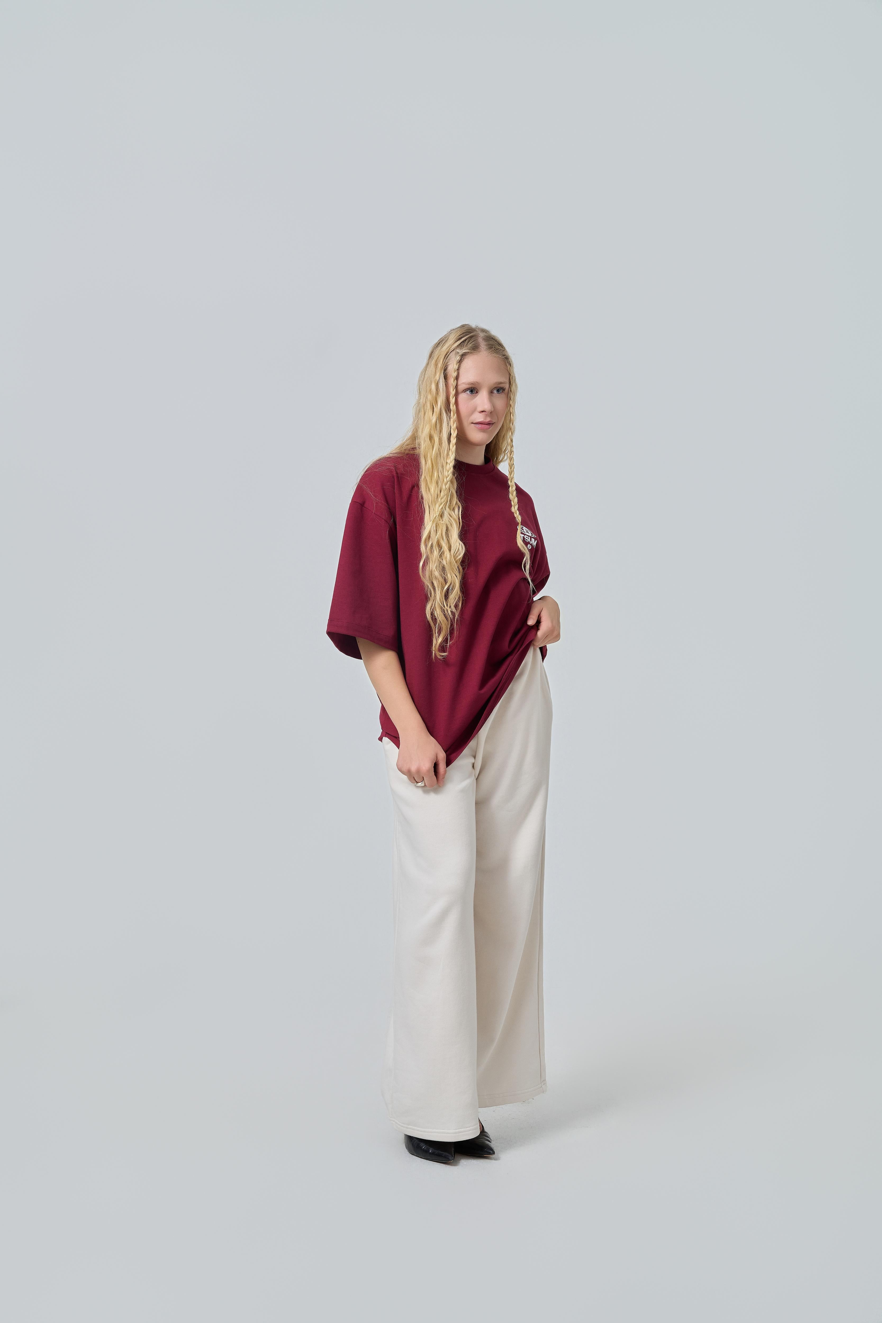 Tsumi x Jermie Jerms . T-shirt・Burgundy - Limited edition