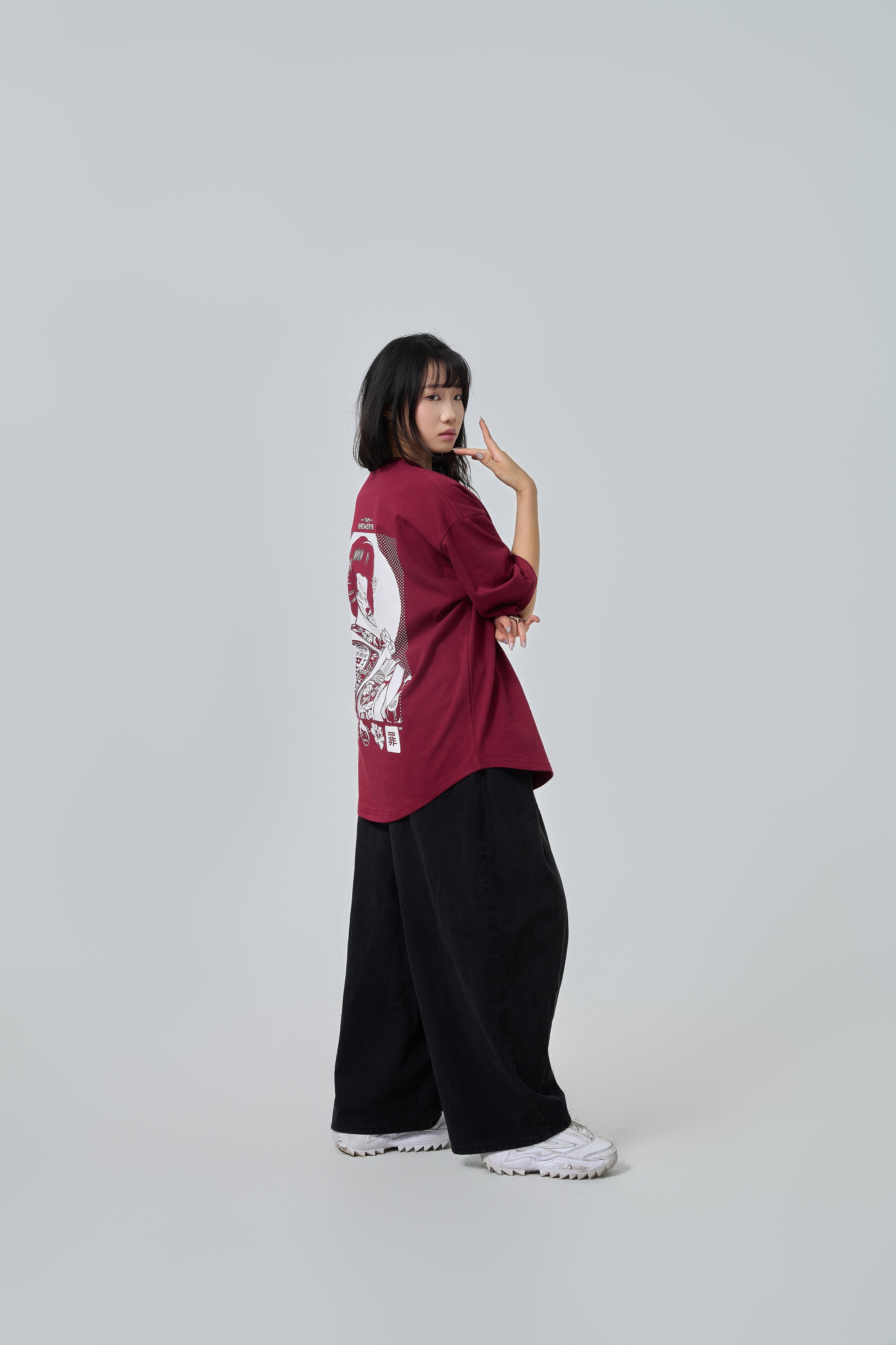 Brewery Geisha - Mei・T-shirt ・Burgundy