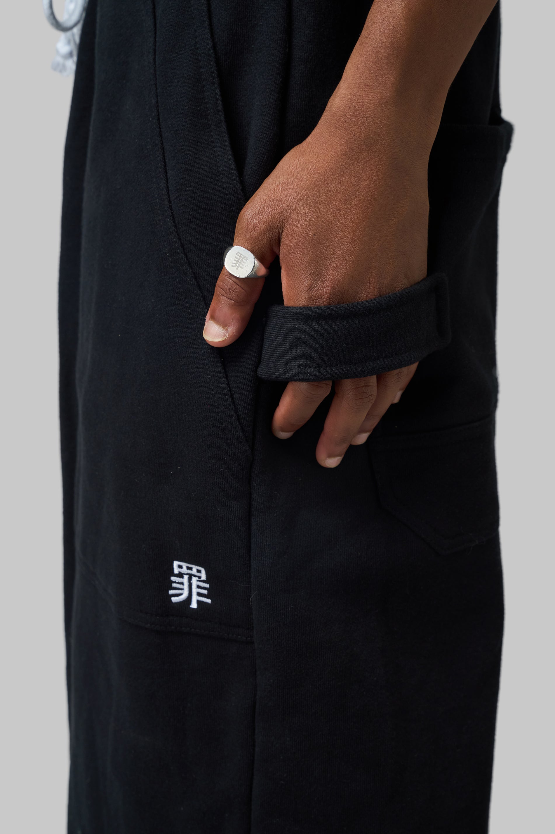 Baggy Sweat Shorts . Black