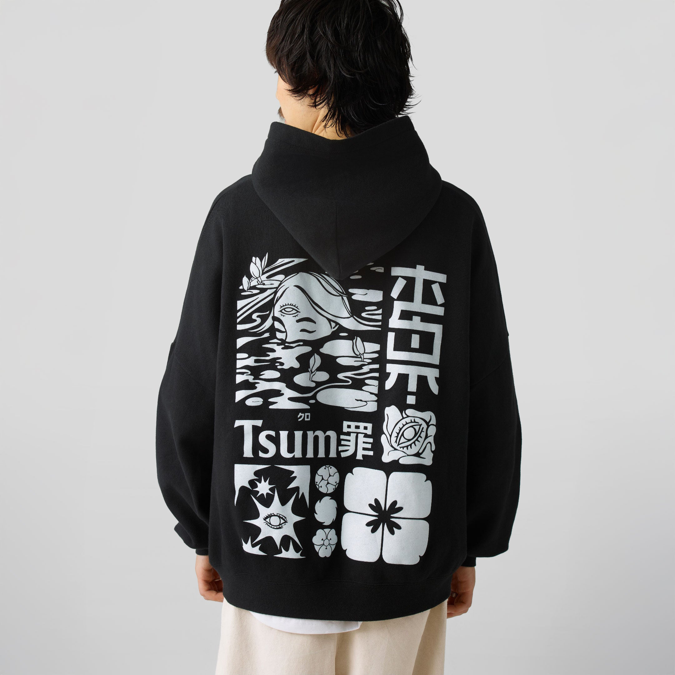 Waterlily・Hoodie・Black