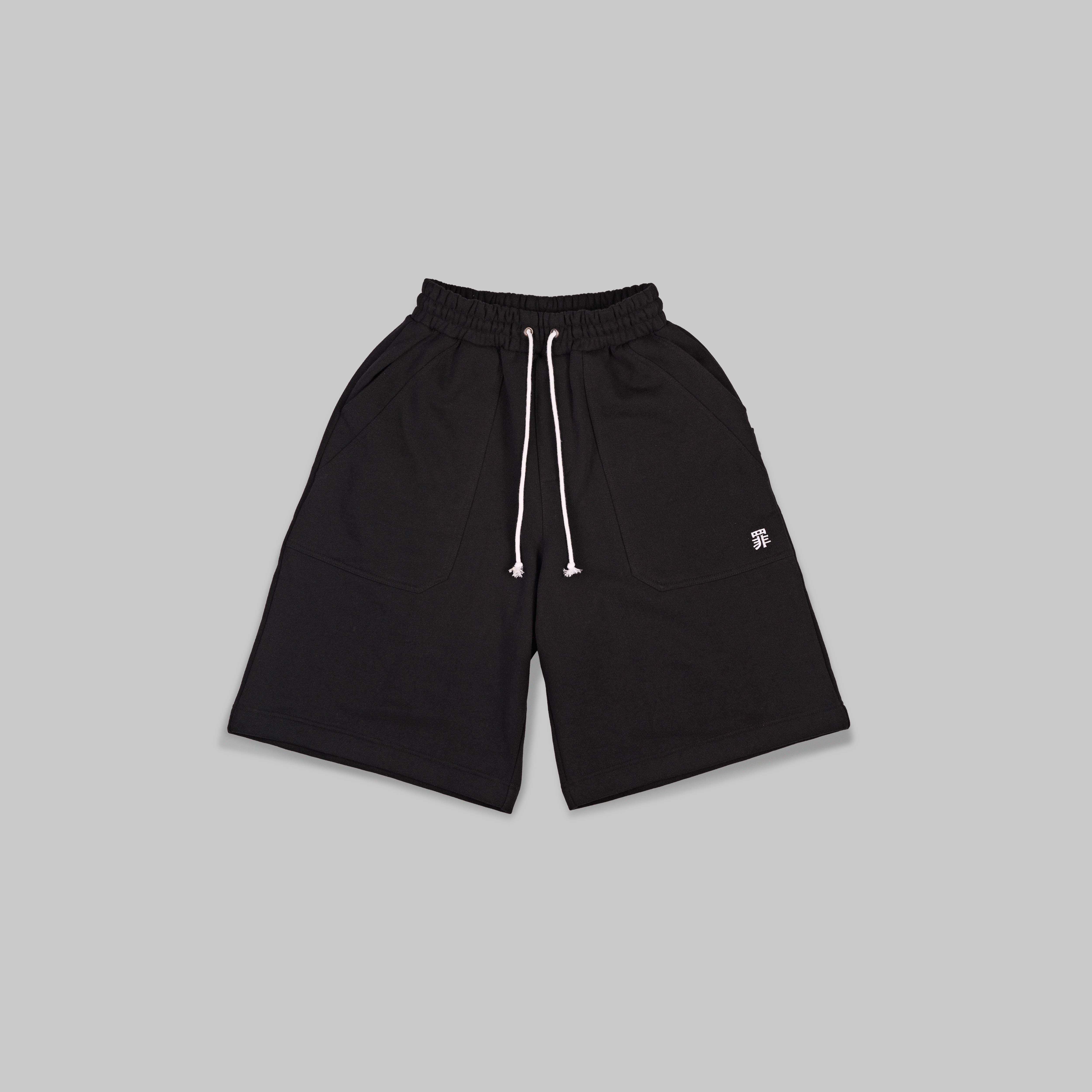 Baggy Sweat Shorts . Black